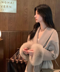 Autumn And Winter Fox Fur Double-sided Coat Women's Senior Coat