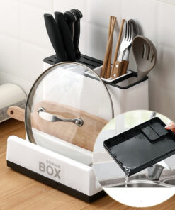 Tableware Storage Holders Kitchen Knife Plastic Storages Racks For Kitchen Convenience Cabinet Kitchen Gadgets