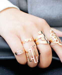 R065 European and American popular foreign trade explosions Six sets of rings Personality ring Factory direct sales