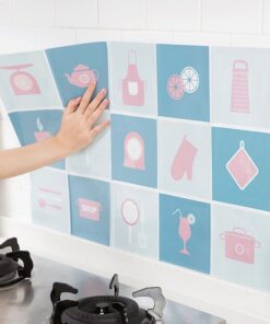 Self-adhesive high temperature anti-oil stickers home stove tile wall stickers