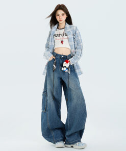 Large Workwear With Pocket Retro Commuter Jeans