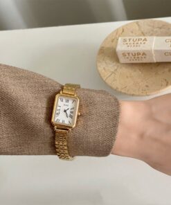 Steel Belt Retro Small Dial Simple Women Quartz Watch
